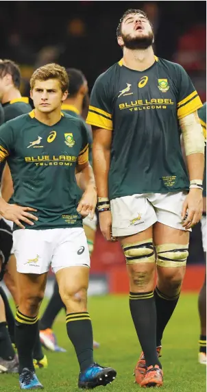  ?? PICTURE: Getty Images ?? New low: Boks trudge off after defeat to Italy