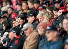  ??  ?? Crusaders fans were left in shock by their team’s loss to the Highlander­s last weekend.