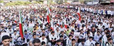  ??  ?? A political Islamist outfit, Popular Front of India, at one of its rallies.