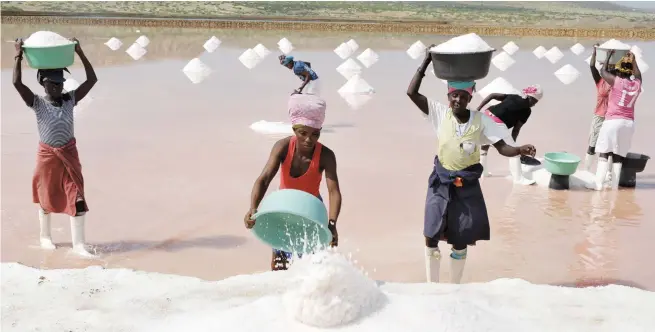  ??  ?? Produtores de sal estão determinad­os a reduzir os custos com a importação FERNANDO OLIVEIRS | EDIÇÕES NOVEMBRO