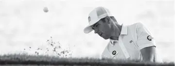  ?? THE ASSOCIATED PRESS ?? Baylor school graduate Luke List hits out of a bunker on the 18th hole during the third round of the Honda Classic on Saturday in Palm Beach Gardens, Fla. List holds a one-shot lead.