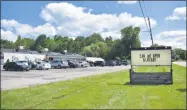  ?? CARLY STONE — MEDIANEWS GROUP ?? Sign outside of King Pins Lanes in Rome, NY, reads, “Can we open already?”