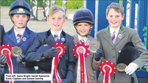  ??  ?? From left: Zante Bright, Daniel Townsend, Emily Clapham and Edward Geering