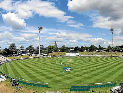  ?? ANDREW CORNAGA/PHOTOSPORT ?? Seddon Park looked a picture for the Black Caps test against the West Indies, but the crowd numbers were very low.