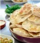  ??  ?? lavash A soft, thin, unleavened flatbread made with flour, water, and salt. It is served with meat or veggies.