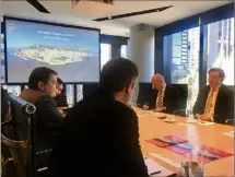  ??  ?? Réunion de travail avec la CCI de l’Etat de Victoria, en présence de Andrew Cannon, consul de Monaco à Melbourne. (DR)