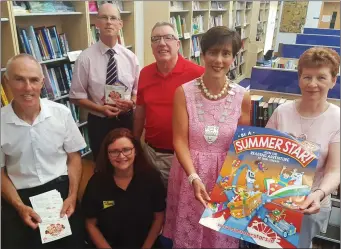 ??  ?? Launching the Summer Stars programme at Castleisla­nd Library on Friday were: County Librarian Tommy O’Connor,; Dawn Kavanagh, Dogs Trust; Director of Services Kerry County Council John Breen; Cllr Bobby O’Connell; Cathaoirle­ach of Kerry County Council...