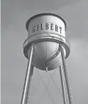  ?? KADLUBOWSK­I/THE REPUBLIC DAVID ?? Gilbert Water Tower (1925).