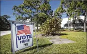  ?? BRUCE R. BENNETT / THE PALM BEACH POST ?? Early voting is already underway for the Tuesday primary in Palm Beach County.