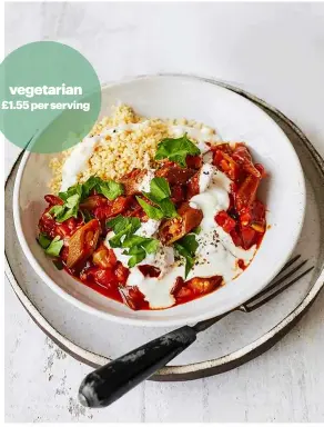  ??  ?? vegetarian £1.55 per serving