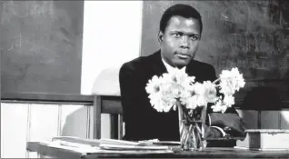  ?? IMDB.COM ?? Sidney Poitier starred as a London teacher in the 1967 film To Sir, With Love. Author E.R. Braithwrai­te was not a fan of his performanc­e.