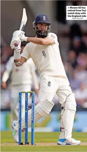  ?? Adam Davy/PA ?? Moeen Ali has retired from Test match duty with the England side