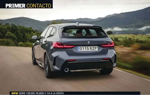  ??  ?? CON CALMA.
Frente a la tracción delantera, deberemos esperar a la inminente aparición de la variante M135i con tracción integral para recuperar buenas dosis de diversión al volante.