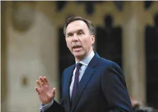  ?? JUSTIN TANG LA PRESSE CANADIENNE ?? Le ministre des Finances Bill Morneau