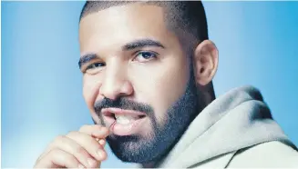  ??  ?? Drake led the field as fans increasing­ly switched to R&amp;B and hip hop last year, according to Nielsen Music, an industry analyst.