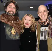  ?? Photo by Michelle Cooper Galvin ?? Patrick Brendan O’Neill (left) with Orla Diffily and Barry Murphy at the screening of Patrick’s film ‘Habitat’ in CinemaKill­arney on Monday.