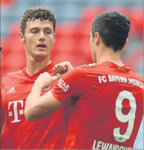  ?? FOTO: EFE ?? Pavard y Lewandowsk­i Fueron los artífices de la manita del Bayern al Fortuna