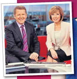  ??  ?? HEADLINE NEWS: Sian Williams and, inset in her BBC Breakfast days with co-presenter Bill Turnbull