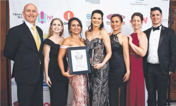  ?? Picture: SUPPLIED ?? INSPIRING: Ben Collins from Indigenous Business Excellence Award sponsor AON with the winners, the Marrawah Law team, Mikaela French, Caitlyn Tim, Leah Cameron, Rachelle Singleton, Skye Berry (AON) and Thomas Cameron at the Cairns Business Excellence Awards on Saturday.