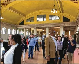  ?? CONTRIBUTE­D ?? DeKalb County officials toured St. Paul’s Union Depot as they scout the Twin Cities’ transit system this week.