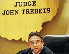  ?? NEWS-HERALD FILE ?? Mentor Municipal Court Judge John Trebets, shown in 2015, began the drug court in Mentor in 2010.