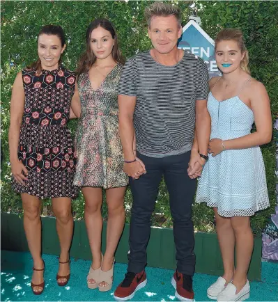  ?? PICTURE / FILM MAGIC ?? RAMSAY WITH WIFE TANA (LEFT) AND DAUGHTERS MEGAN AND HOLLY.