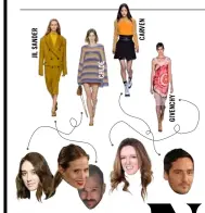  ??  ?? Designer musical chairs continues: Clare Waight Keller is at Givenchy, Natacha Ramsay-Levi is at Chloé, Luke and Lucie Meier have taken over the reins at Jil Sander, while Serge Ruffieux is now at Carven.