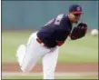  ?? TONY DEJAK — ASSOCIATED PRESS ?? Carlos Carrasco delivers during the first inning against the Twins.