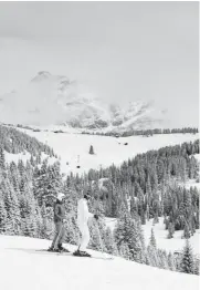  ?? Susan Wright, © The New York Times Co. ?? Skiers hit the slopes in Alta Badia in the Dolomites.