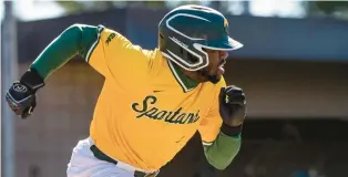  ?? MIKE CAUDILL/FREELANCE ?? Norfolk State outfielder Dionte Brown, a former Smithfield High star, hit .314 last season. The Spartans will open the season with a noon doublehead­er Saturday at home against Morehead State.