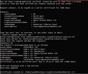  ??  ?? The process of signing the request so that it can be incorporat­ed into the webserver for use with HTTPS communicat­ion.