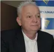  ??  ?? Ryanair’s chief people officer Eddie Wilson