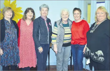  ?? (Pic: John Ahern) ?? MANY HANDS: Some of those who assisted during ‘Calendar Girls’, which has attracted full houses to Ballindang­an Community Centre, l-r: Betty Condon, Niamh Landers, Nell Coughlan, Margaret O’Brien, Una Howard and Tara O’Doherty.