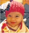  ??  ?? Five-month-old Hayley Davidson died in hospital on February 17 2016 after, it is alleged, Gordon McKay assaulted her.