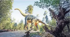  ?? FOTO: DINOPARK ALTMÜHLTAL ?? Auf die Spuren der Dinosaurie­r können sich Urlauber im Altmühltal begeben - viele Urzeittier­e wurden für den Park rekonstrui­ert.