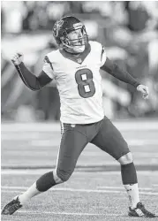  ?? Brett Coomer / Houston Chronicle ?? With his one-year contract now expired, kicker Nick Novak says he would like to return to the Texans.