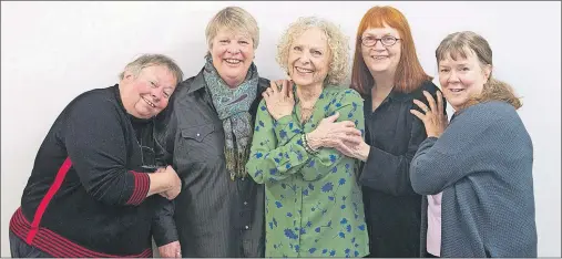  ?? CP PHOTO ?? Joice Guspie, (from left) Darlene Lawson, Billie Stone, Lynn Zimmer and Martha Ireland, original founders of Toronto’s Interval House, an emergency shelter for women in abusive situations, are pictured recently.