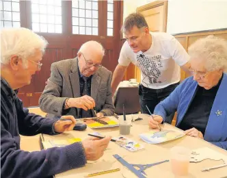  ??  ?? Grouping together Members of the Autumn Club during a workshop last year