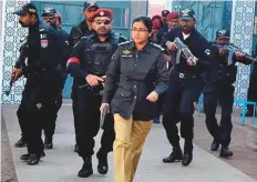  ?? Twitter ?? Assistant Superinten­dent of Police (ASP) Suhai Aziz Talpur has become an instant celebrity and potential feminist icon in a country where female police officers remain rare.