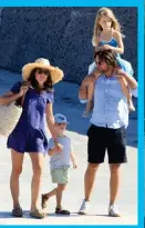  ??  ?? The couple on holiday with her son Raphael (left) and his girl Darya in Sicily.