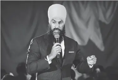  ?? NATHAN DENETTE / THE CANADIAN PRESS ?? Ontario NDP MPP Jagmeet Singh is vying for leadership of the federal NDP, but faces a tall task, trailing three other candidates in recent polls, with about a month before the cutoff for signing new party members, John Ivison writes.