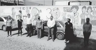  ?? /CORTESÍA GOBIERNO DE BCS ?? Mural conmemorat­ivo al 30 aniversari­o de la Convención de los Derechos del Niño