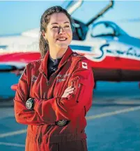  ?? TWITTER-@RCAF_ARC ?? Capt. Jenn Casey, a public affairs officer with the Canadian Forces, died on Sunday after a Snowbirds plane crashed.