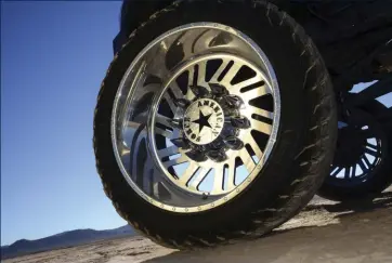  ??  ??  American Force 26 x 14 Shift wheels wrapped in 40-inch Fuel tires.