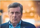  ?? TIJANA MARTIN/THE CANADIAN PRESS ?? Toronto Mayor John Tory is asking for a meeting with Premier Doug Ford and Public Safety Minister Ralph Goodale to plan how to stop the gun violence that is plaguing Toronto.