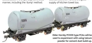  ?? ?? Older Hornby PC009 type PCAs will be used to experiment with using talcum powder for cement dust build-up.