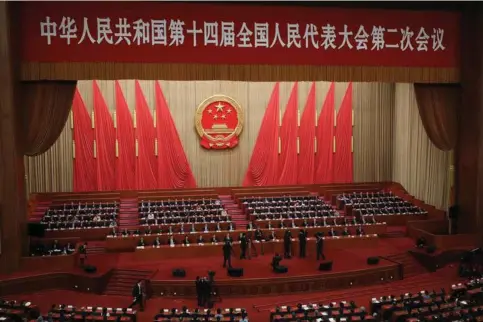  ?? ?? Kinas nationale kongres sluttede mandag. Den efterlod en raekke spørgsmål om økonomien. Foto: Tingshu Wang/Reuters/Ritzau Scanpix