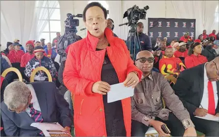  ?? (Pic: SACP Facebook) ?? Limpho Hani at the 30th anniversar­y commemorat­ion of her husband’s death.