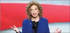  ?? AFP ?? Debbie Wasserman Schultz has resigned amid the leaks.