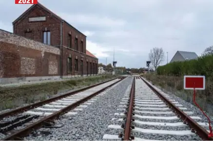  ?? FOTO LUC DAELEMANS ?? Het station van Tessenderl­o nu. Personentr­einen passeren hier allang niet meer, slechts af en toe nog een occasionel­e goederentr­ein.